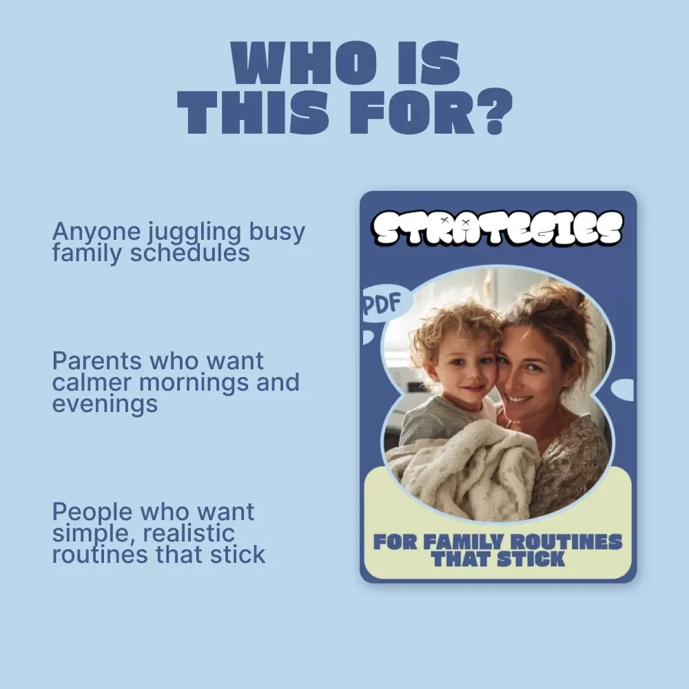 Strategies for Family Routines That Stick | Practical Guide on how to set family routines that stick | Simple Systems for Busy Parents & Kids