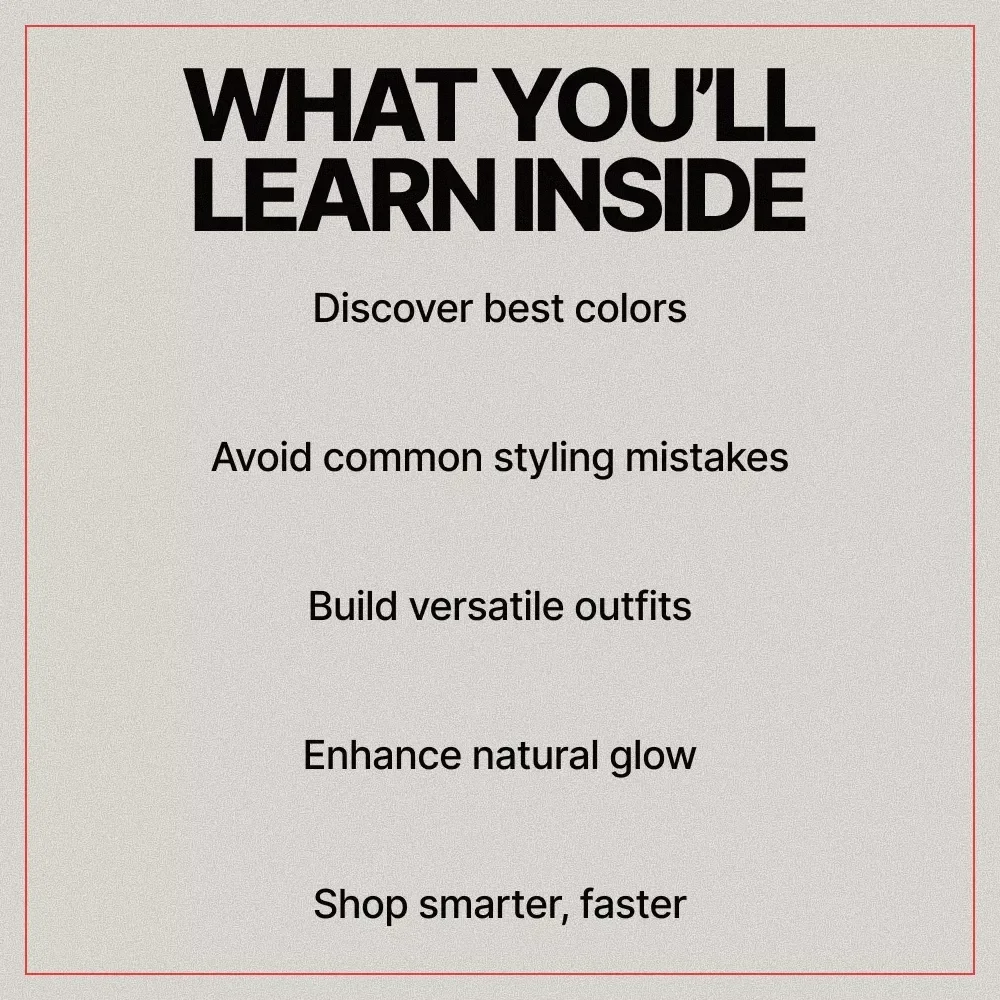 Styling Medium Skin Tones – eBook Guide on what outfits suit medium skin tones, Color Matching, Outfit Ideas & Everyday Style Confidence