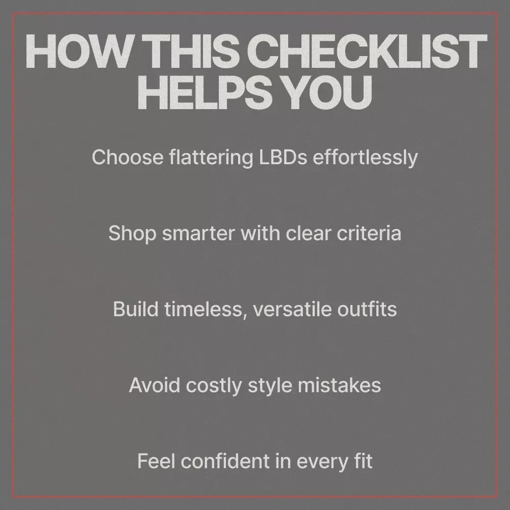 The Little Black Dress Style Checklist | Ultimate LBD Styling Guide, Wardrobe Essentials eBook, Fashion Fit & Silhouette Guide, Digital Download
