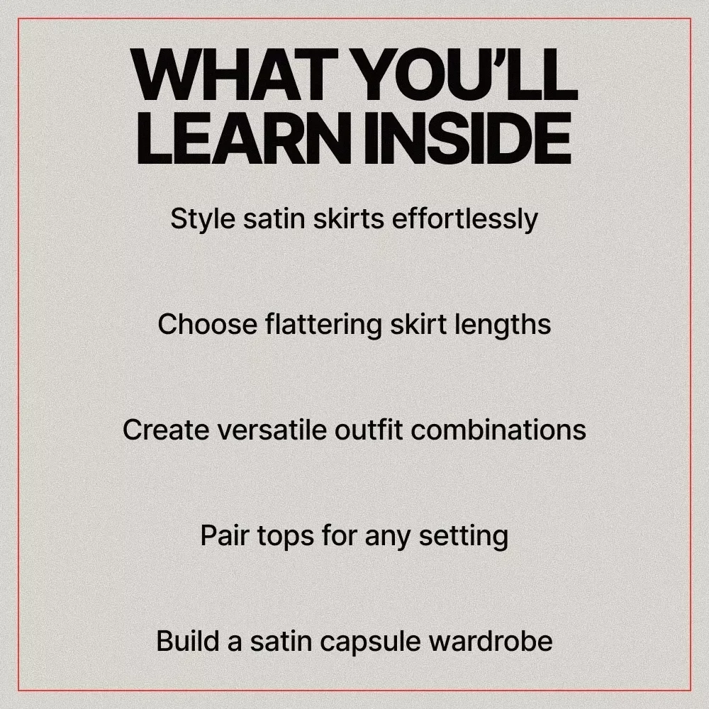 The Art of Satin Skirts and Tops – Style Guide for How to Pair Satin Skirts with Tops | Effortless Outfits, Capsule Wardrobe & Elegant Looks