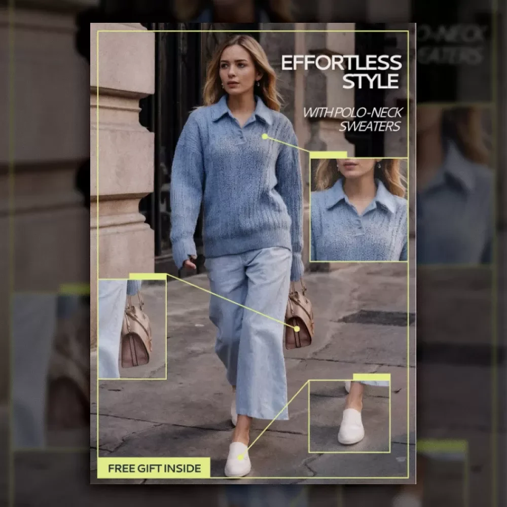Effortless Style with Polo-Neck Sweaters | Chic Outfit Ideas with Polo-Neck Sweaters Guide | Everyday, Office & Evening Looks