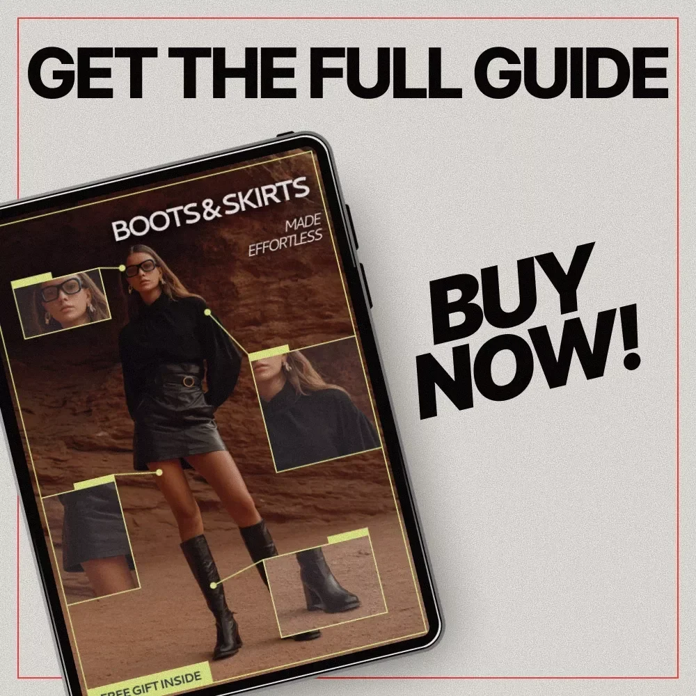 Boots & Skirts Made Effortless | Style Guide eBook for Outfit Ideas with Boots and Skirts | Everyday to Chic Looks