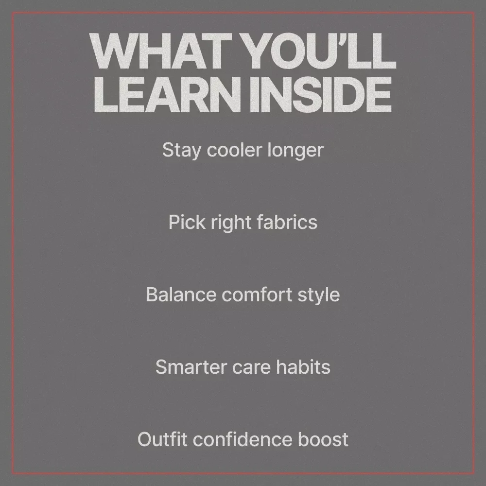 Summer-Friendly Fabrics | Practical eBook Guide to Breathable Fabrics for Summer, Stay Cool, Comfortable & Stylish in Hot Weather