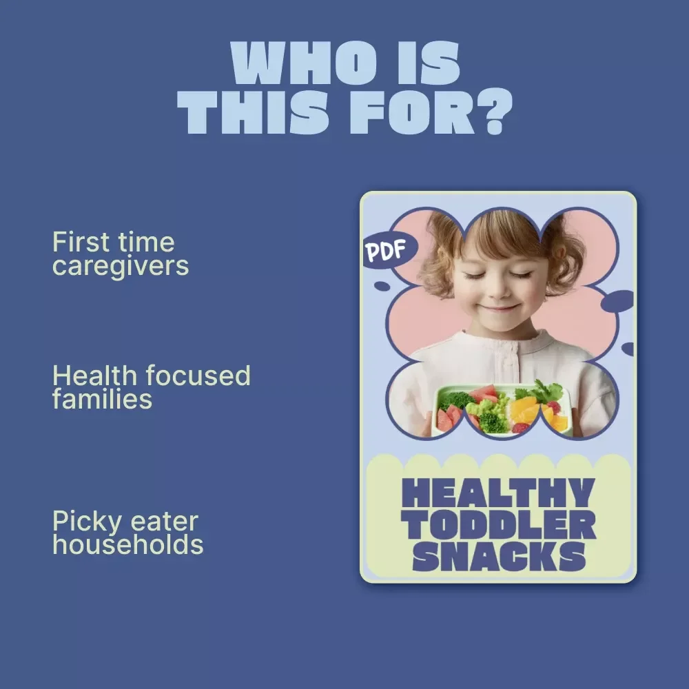 Healthy Toddler Snacks Checklist | Easy Healthy Toddler Snacks Planning Guide for Busy Parents & Caregivers