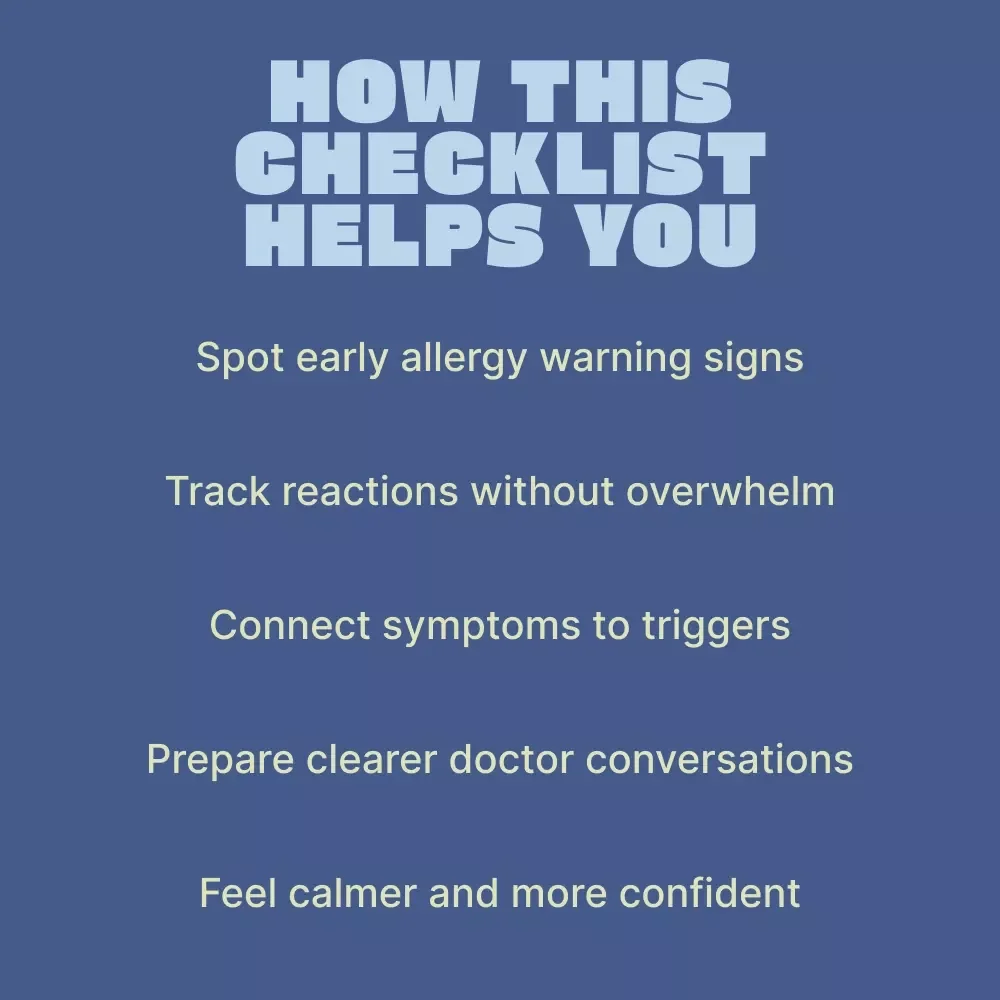 Spotting Baby’s Allergy Reactions | Printable Checklist for New Parents | Signs of Baby Allergy Reactions Tracker & Early Warning Guide