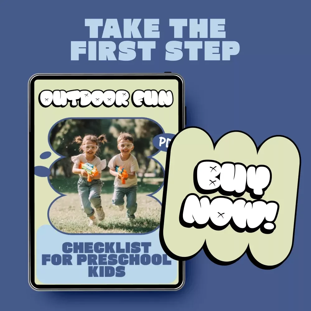 Outdoor Fun Checklist for Preschool Kids – Printable Outdoor Activities Guide, Nature Play Ideas, Active Learning & Mindfulness for Young Children