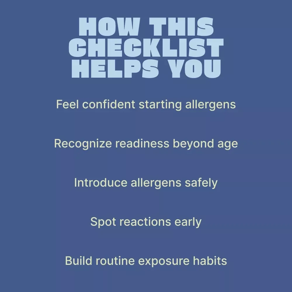 Introducing Allergens to Your Baby – Printable Checklist for Parents | When to Introduce Allergens to Baby Guide