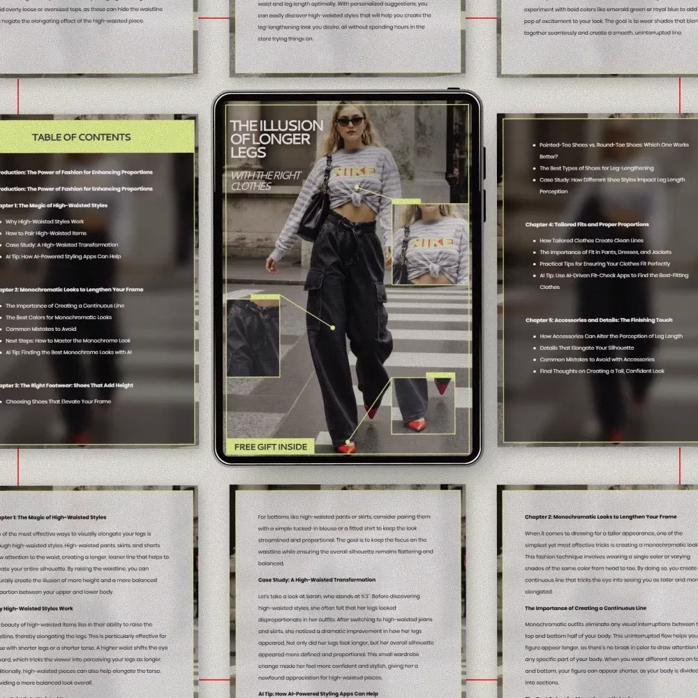 The Illusion of Longer Legs with the Right Clothes – Style Guide eBook | What Clothes Make Legs Look Longer | Smart Outfit Formulas for a Taller Silhouette