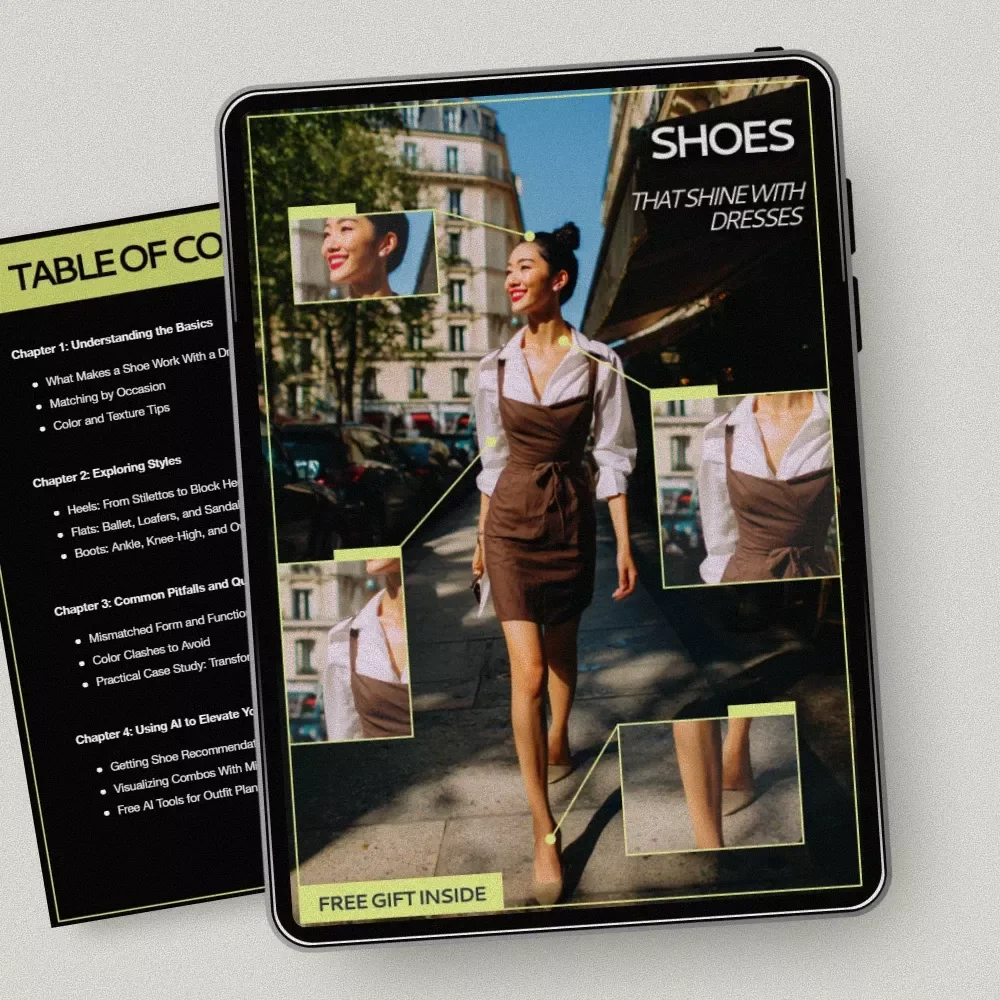 Shoes That Shine With Dresses | Dress Shoe Styling Guide for Women | Heels, Flats & Boots Outfit Match eBook | Fashion Styling Digital Download