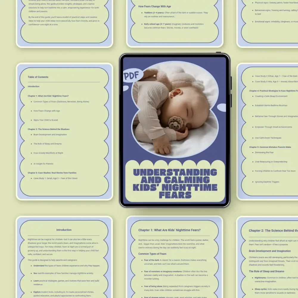 Understanding and Calming Kids’ Nighttime Fears – Practical eBook Guide for Parents | Kids Fears at Night Explained
