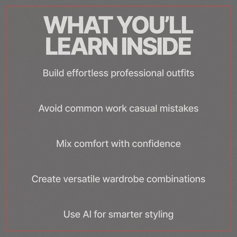 Mastering Work Casual Looks | What Outfits Are Good for Work Casual eBook | Modern Office Style Guide