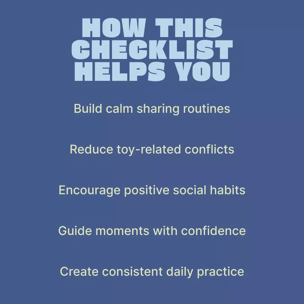 Help Your Toddler Share – Printable Checklist for Parents | how to help toddler share with others