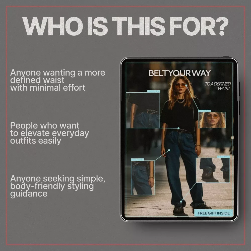 Belt Your Way to a Defined Waist – Style Checklist Answering what belts help define the waist look | Instant Digital Download