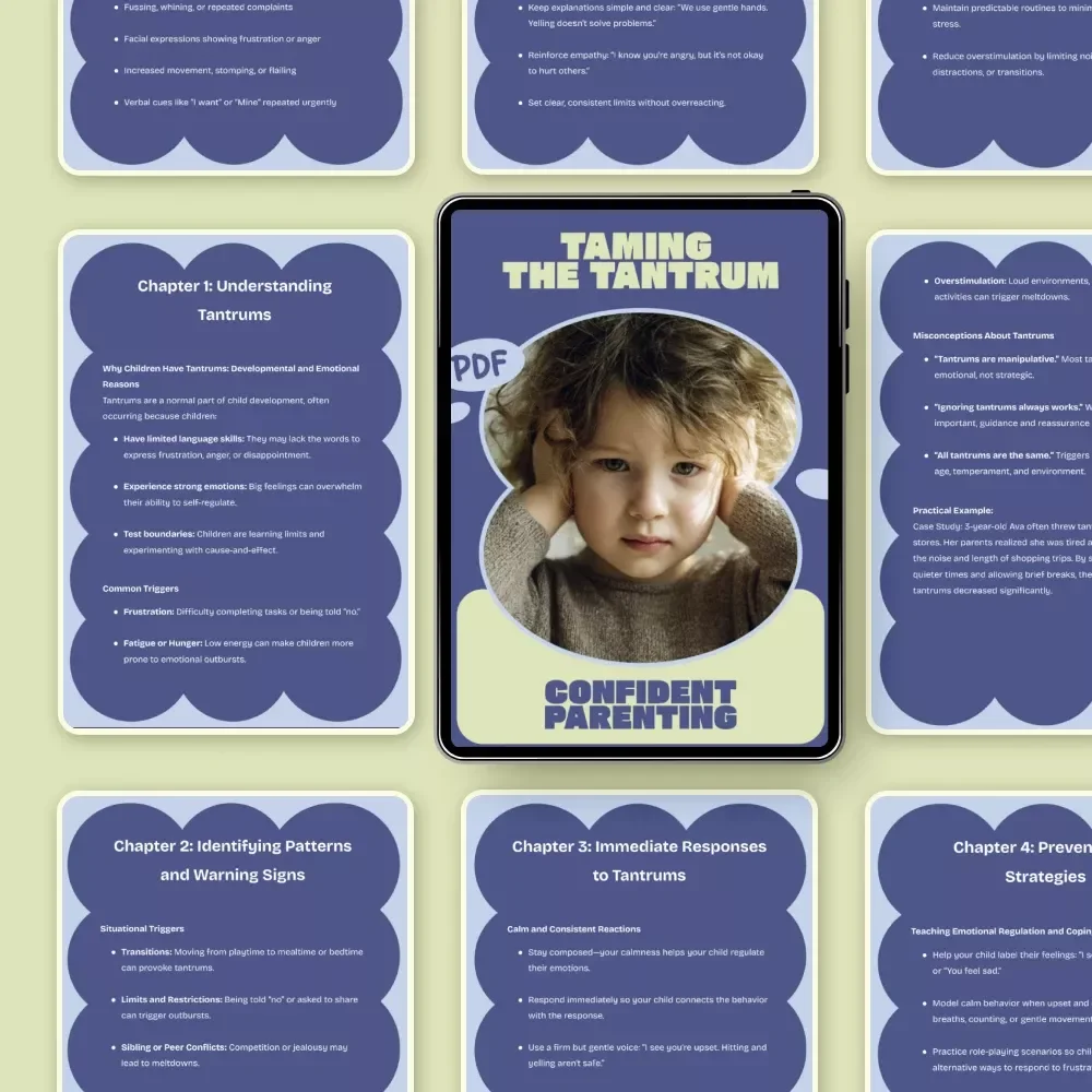 Confident Parenting: Taming the Tantrum – Practical Ebook Guide for Calm Homes, Smart Child Tantrum Solutions, Emotional Regulation & Modern Parenting Support
