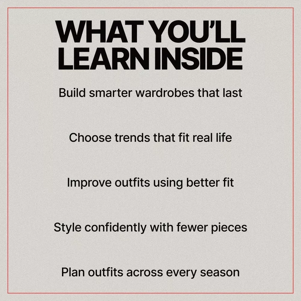 Modern Menswear Trends Ebook | fashion trends men should know | Men’s Style Guide & Smart Wardrobe Planning