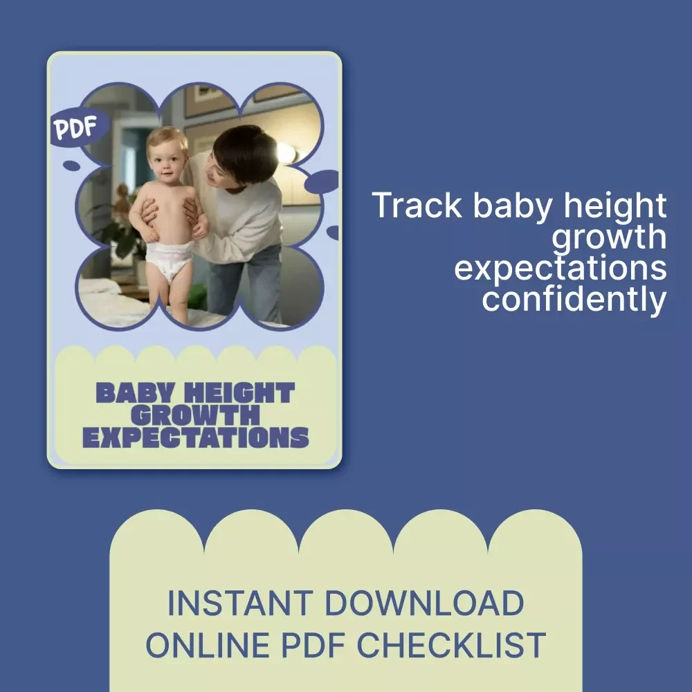 Baby Height Growth Expectations Checklist | Simple Baby Height Growth Expectations Tracker for Newborns & Toddlers