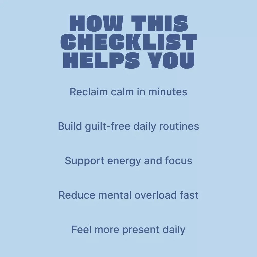 A Practical Self-Care Checklist for Parents | Simple Daily Reset, Printable & Digital Guide, Parent Self Care Tips for Busy Moms & Dads