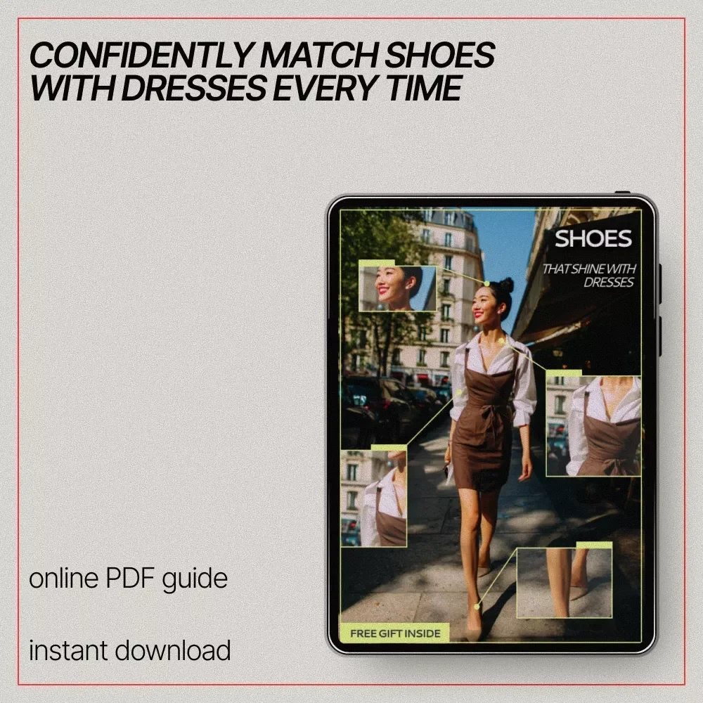 Shoes That Shine With Dresses | Dress Shoe Styling Guide for Women | Heels, Flats & Boots Outfit Match eBook | Fashion Styling Digital Download