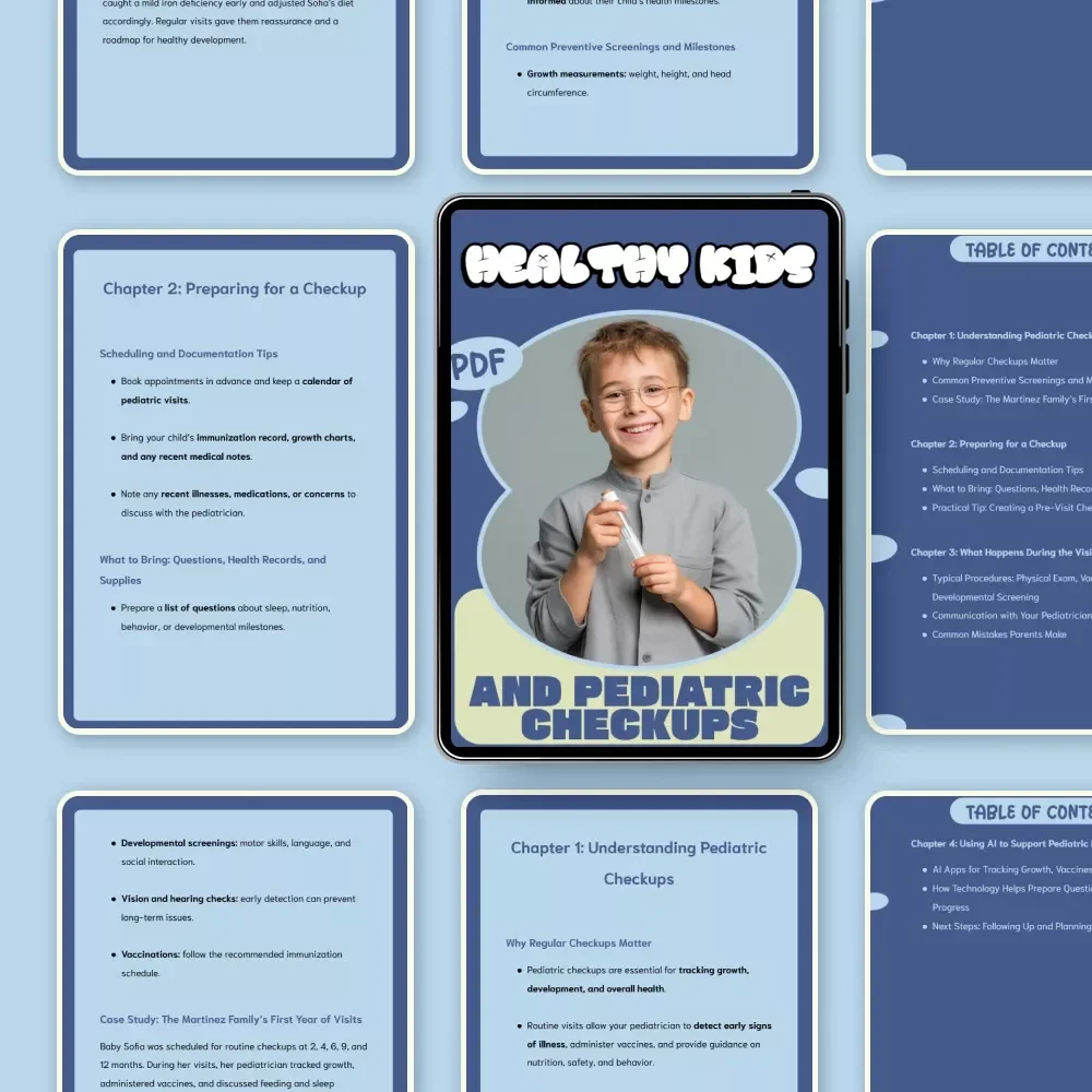 Healthy Kids and Pediatric Checkups – Parent’s Digital Guide to Pediatric Checkups, Preventive Care, and Smart Health Planning for Kids