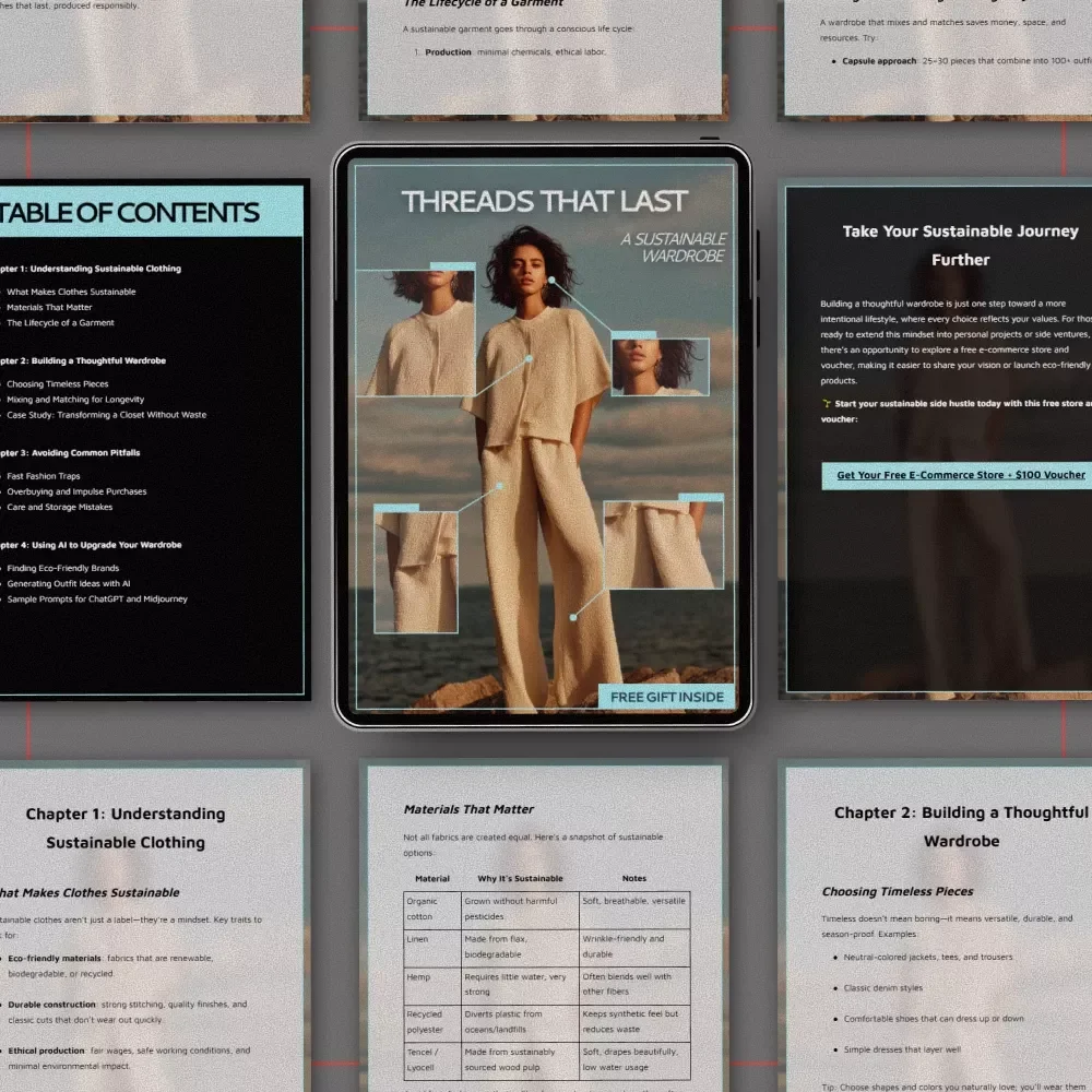 Threads That Last: A Sustainable Wardrobe – Practical Guide to What Clothes Are Good for Sustainable Wardrobe, Ethical Fashion, Capsule Closet & AI Outfit Planning