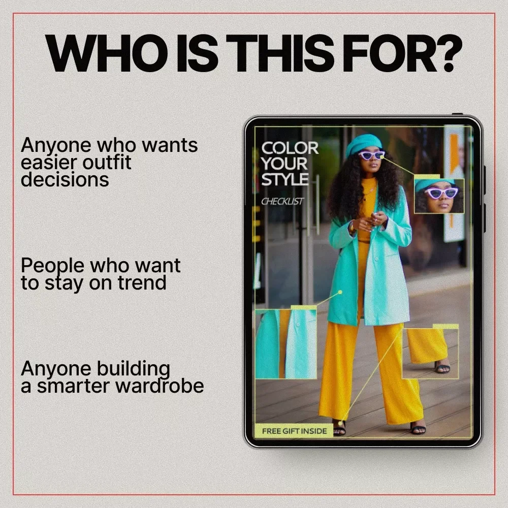Color Your Style Checklist – Trend-Smart Fashion Color Guide for Knowing what fashion colors are trending, Mix & Match Wardrobe Planning, Digital Download