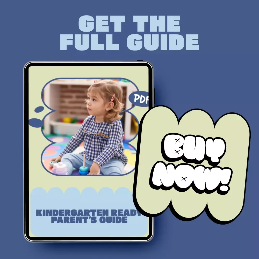 Kindergarten Ready Parent’s Guide | How to Prepare Kids for Kindergarten | Printable Ebook for Parents, Preschool to Kindergarten Transition