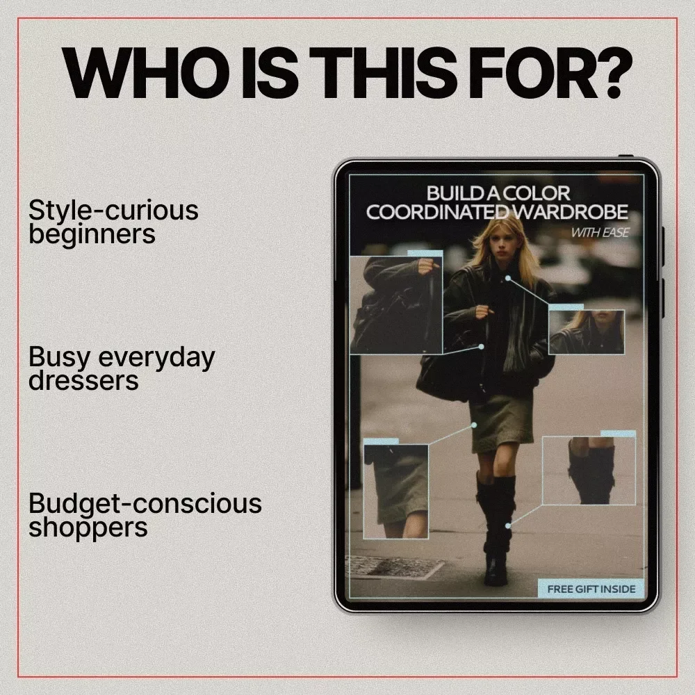 Build a Color Coordinated Wardrobe with Ease | eBook Guide on How to Build a Color-Coordinated Wardrobe, Personal Palette, Outfit Matching & Smart Styling