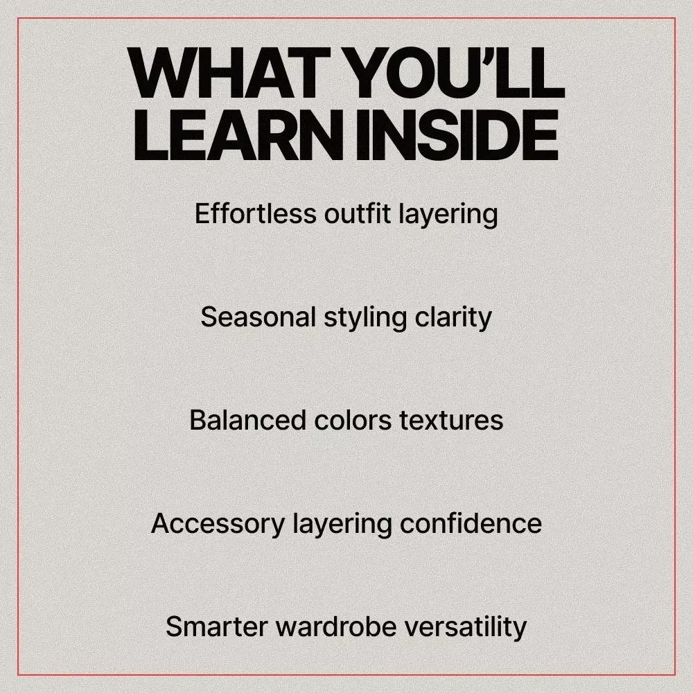 Mastering the Art of Stylish Layering | Fashion eBook Guide to Smart Outfits, Seasonal Styling & Layering Methods to Look Stylish