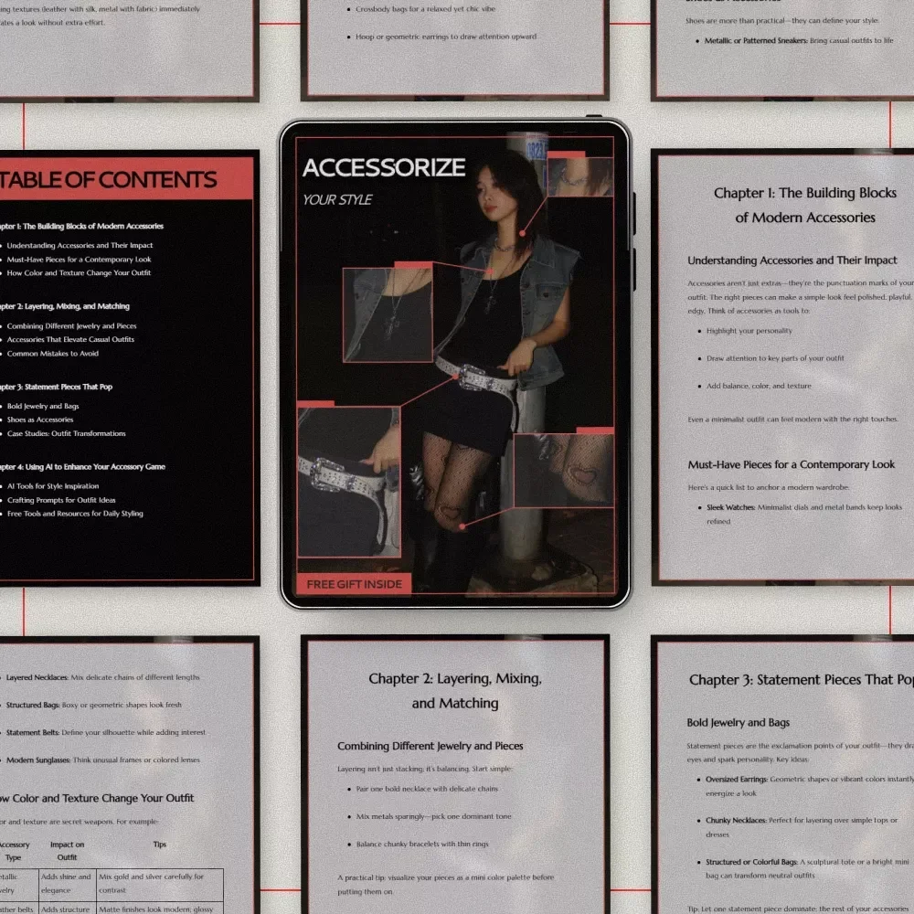 Accessorize Your Style Guide – What Accessories Make Outfits Look Modern, Easy Styling, Statement Pieces & AI Outfit Inspiration