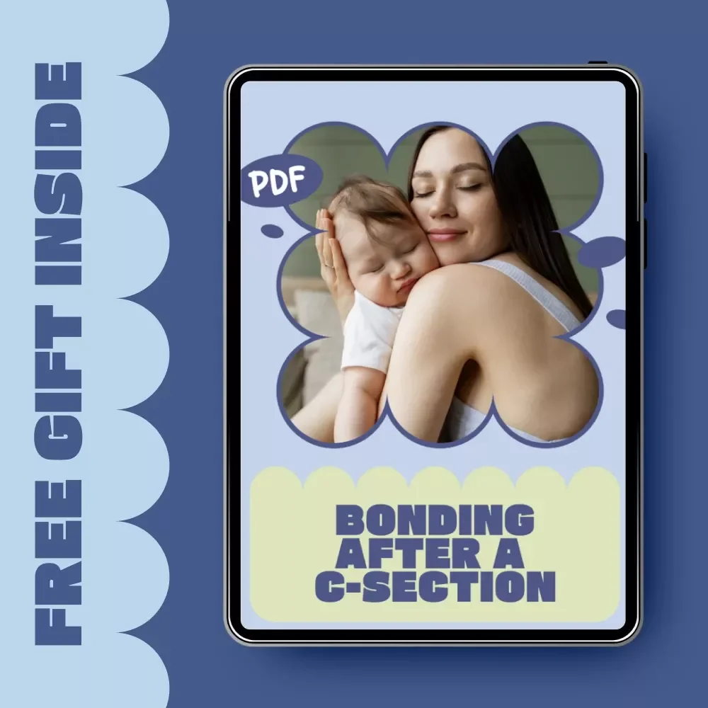 Bonding After a C-Section | Gentle Guide for New Moms on how to bond after c section birth | Digital eBook Download