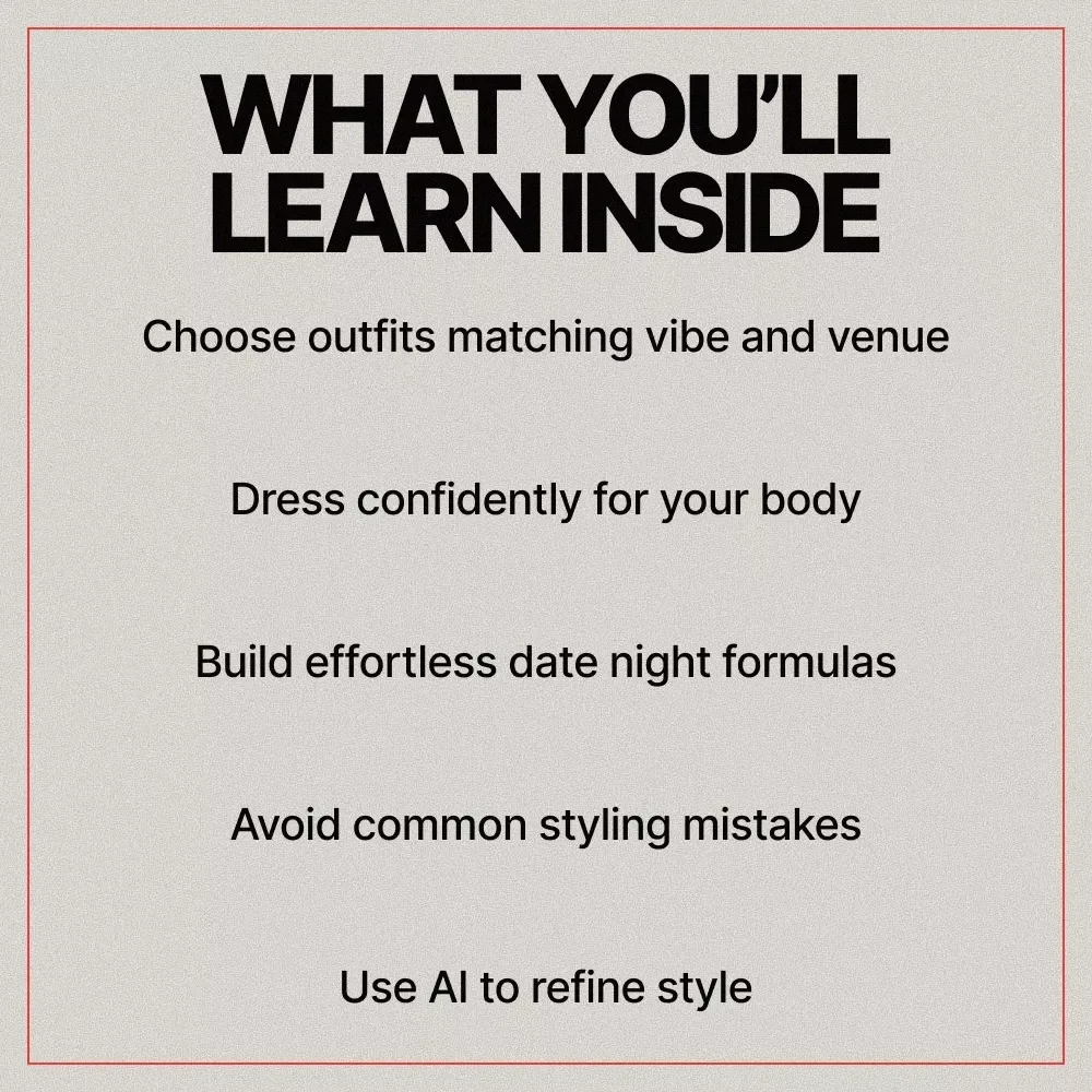 Date Night Style: Dressing to Impress Without Overthinking | eBook Guide for what to wear for date night looks