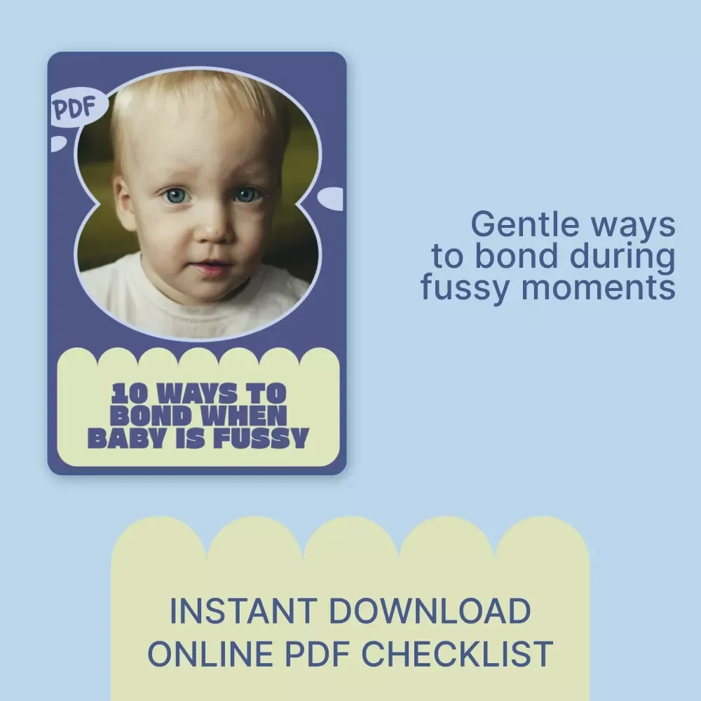 10 Ways to Bond When Baby is Fussy | Gentle Bonding Checklist for New Parents | How to Bond When Baby Is Fussy