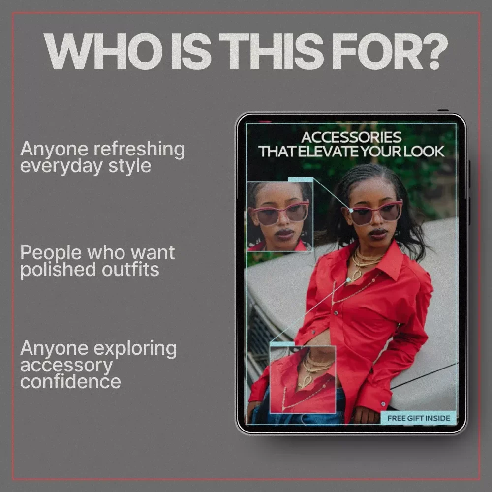 Accessories That Elevate Your Look – Style Guide eBook | What Accessories Make Outfit Pop | Jewelry, Hats, Scarves & Footwear Styling Guide