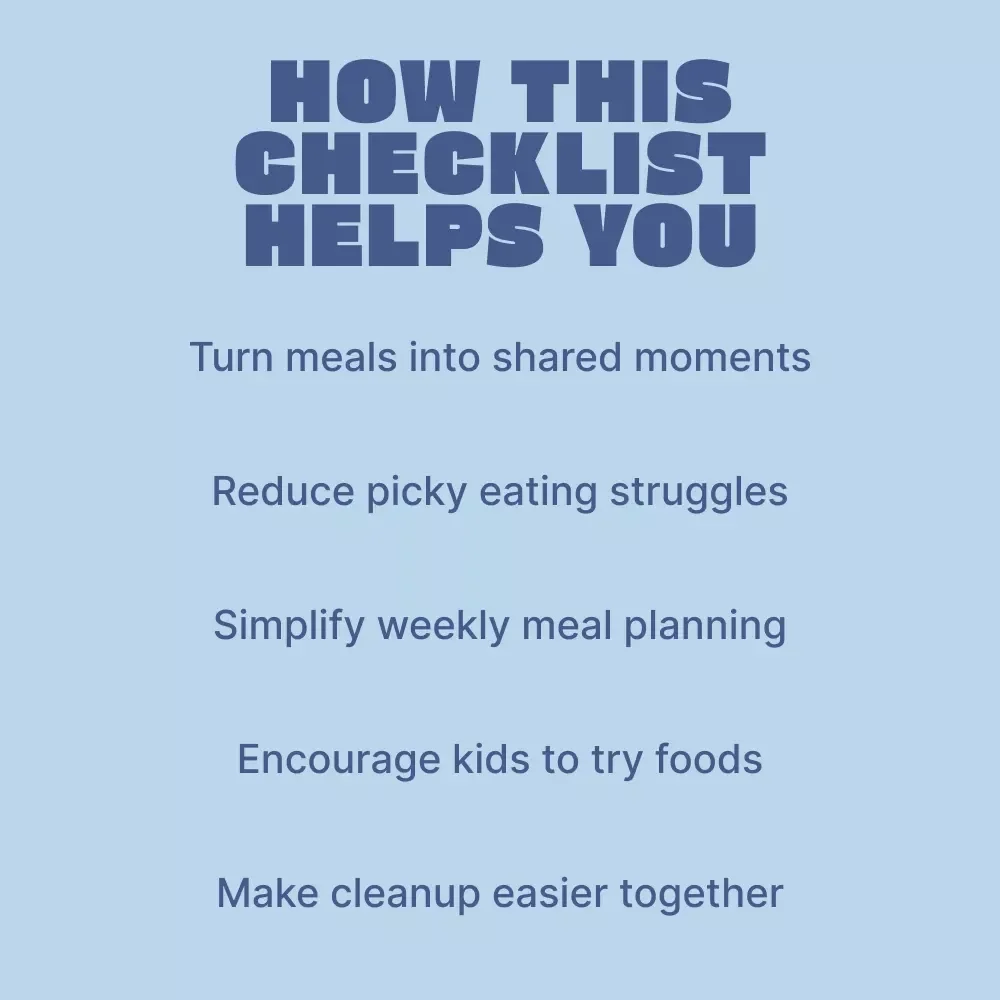 Fun Family Meal Ideas with Kids – Printable Checklist for Parents | fun family meal ideas kids | Easy Weekly Meal Planning & Interactive Dinners