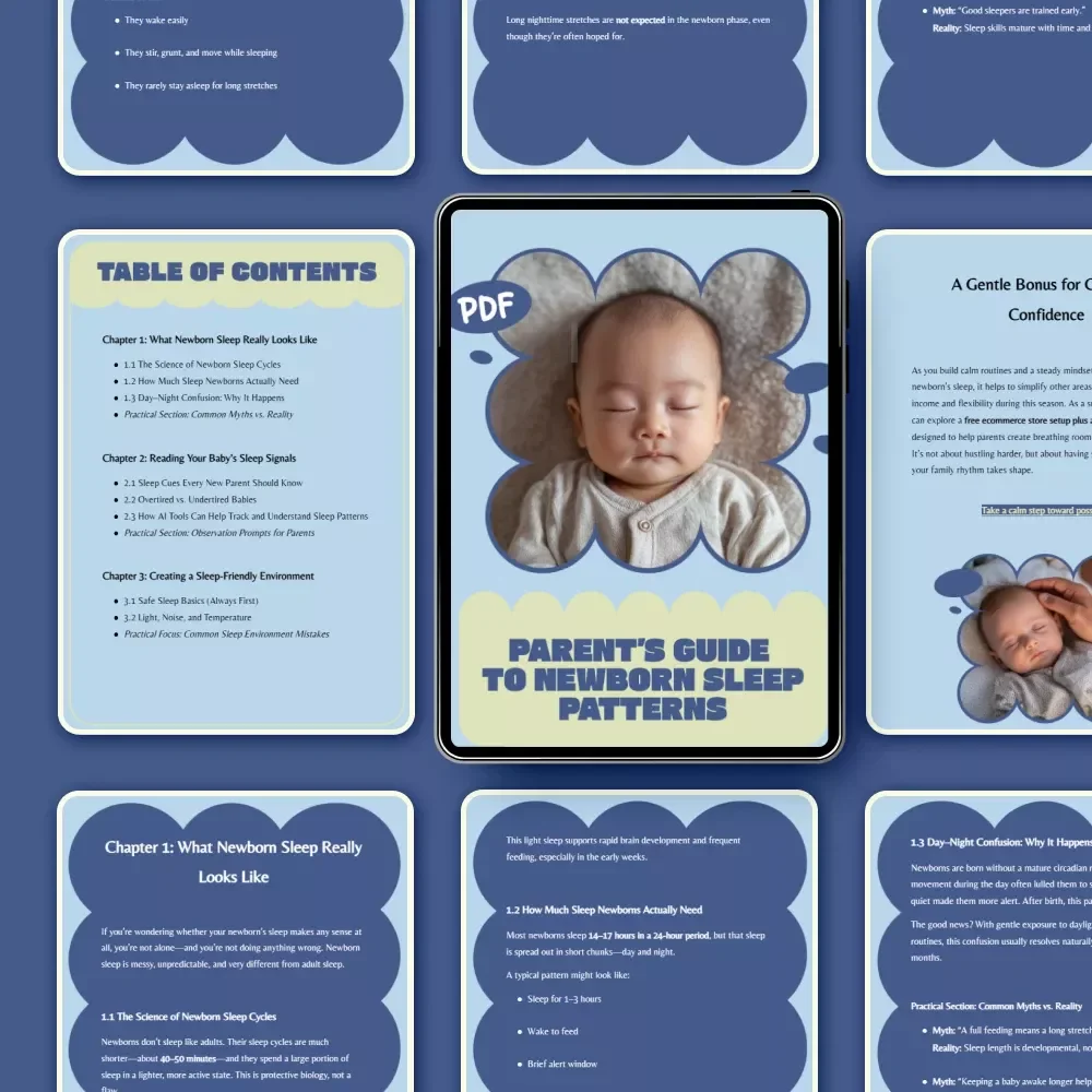 Parent’s Guide to Newborn Sleep Patterns – Gentle, Science-Based Guide for Understanding Newborn Sleep Patterns & Building Calm Early Routines