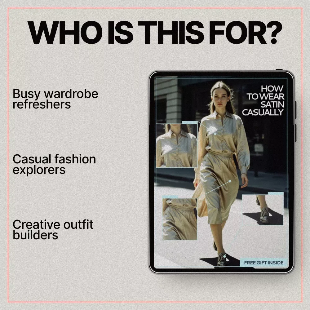 How to Wear Satin Casually – Everyday Style Guide for Modern Outfits | How to Wear Satin Without Looking Formal | Digital Fashion Guide