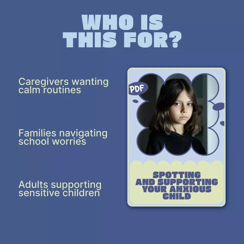 Spotting and Supporting Your Anxious Child – Printable Checklist for Parents | Identify Child Anxiety Symptoms & Build Calm Routines