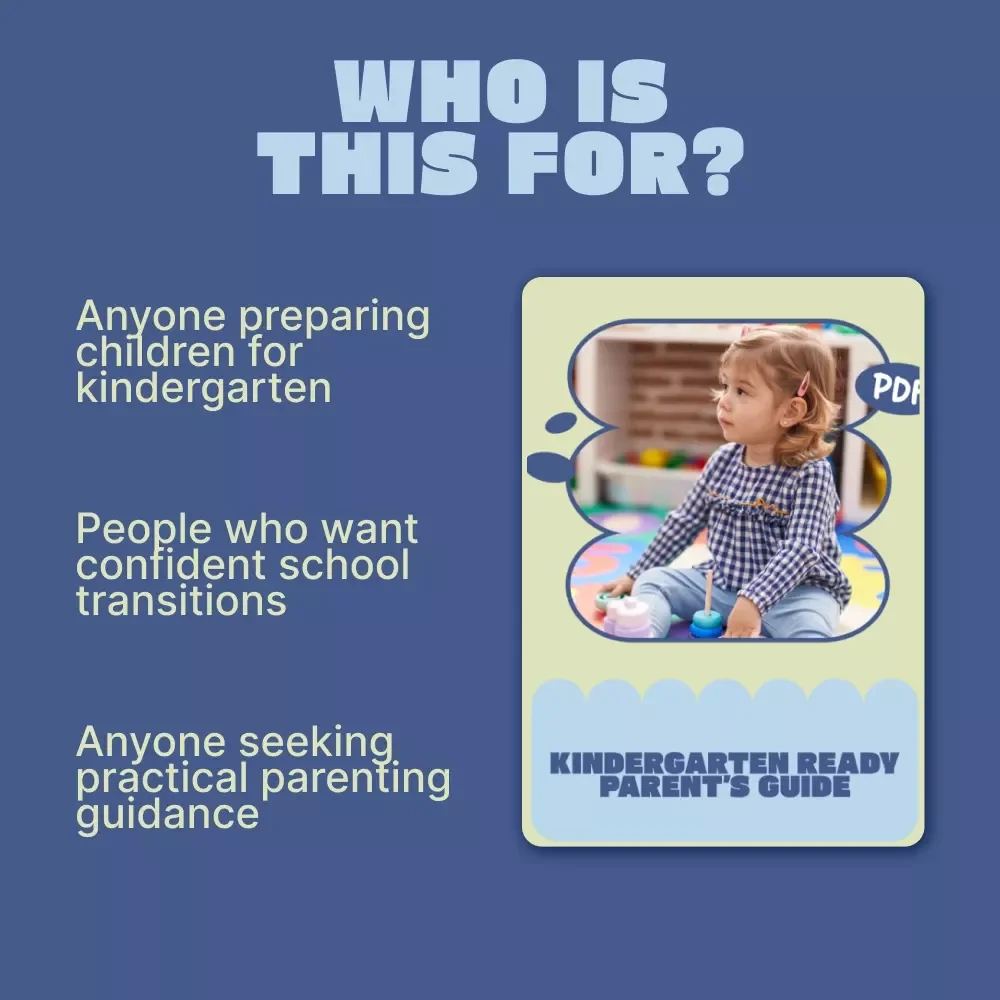 Kindergarten Ready Parent’s Guide | How to Prepare Kids for Kindergarten | Printable Ebook for Parents, Preschool to Kindergarten Transition
