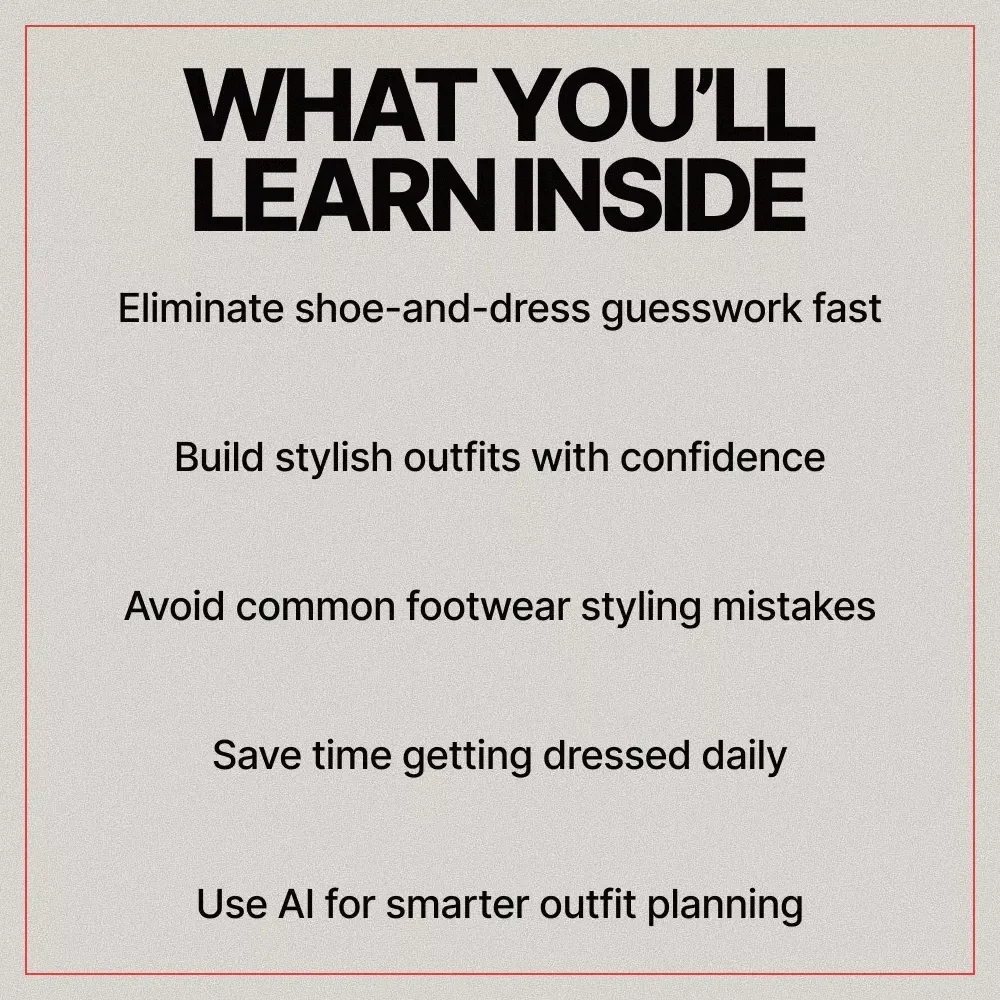 Shoes That Shine With Dresses | Dress Shoe Styling Guide for Women | Heels, Flats & Boots Outfit Match eBook | Fashion Styling Digital Download