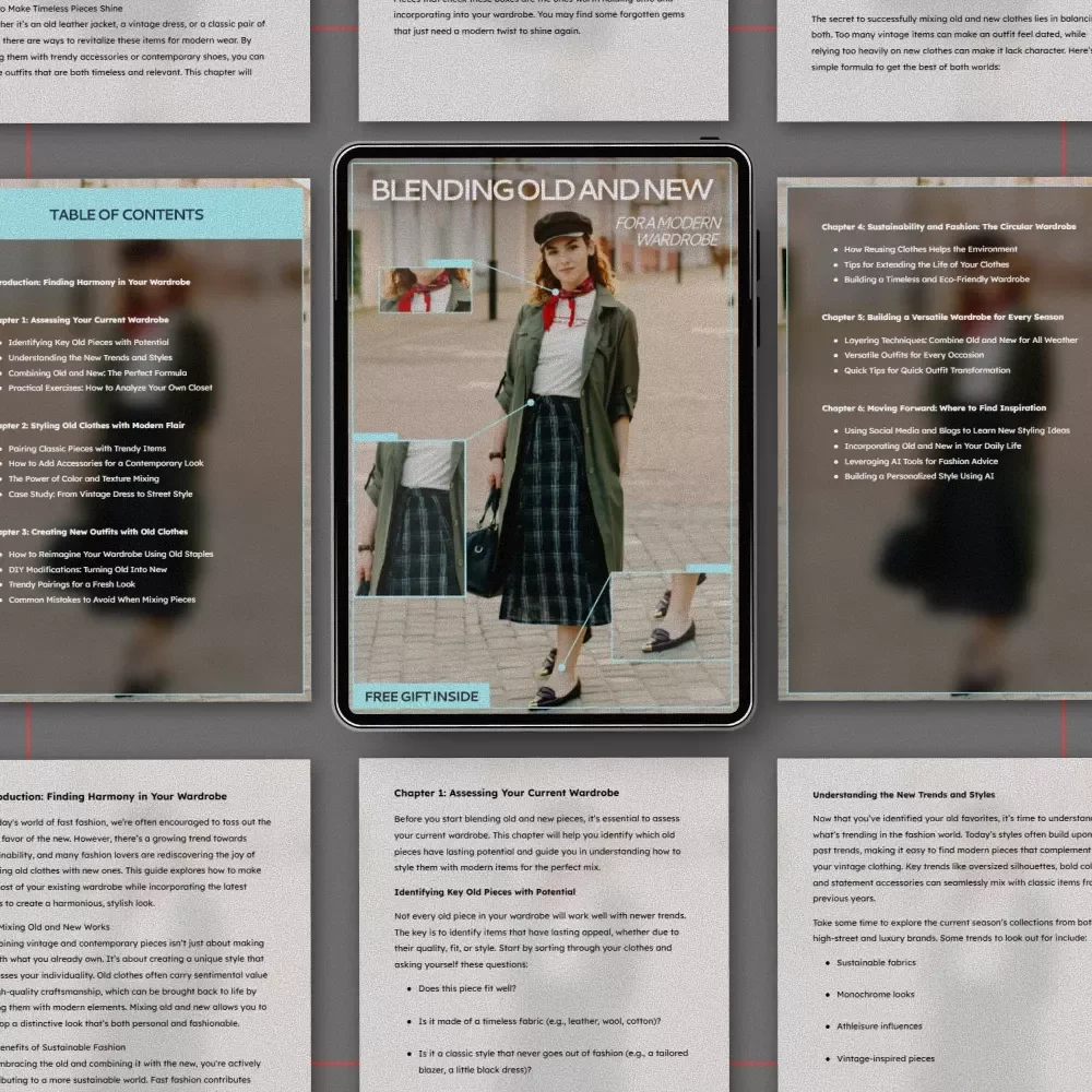 Blending Old and New for a Modern Wardrobe – Style Guide Ebook on How to Match Old and New Clothes Together