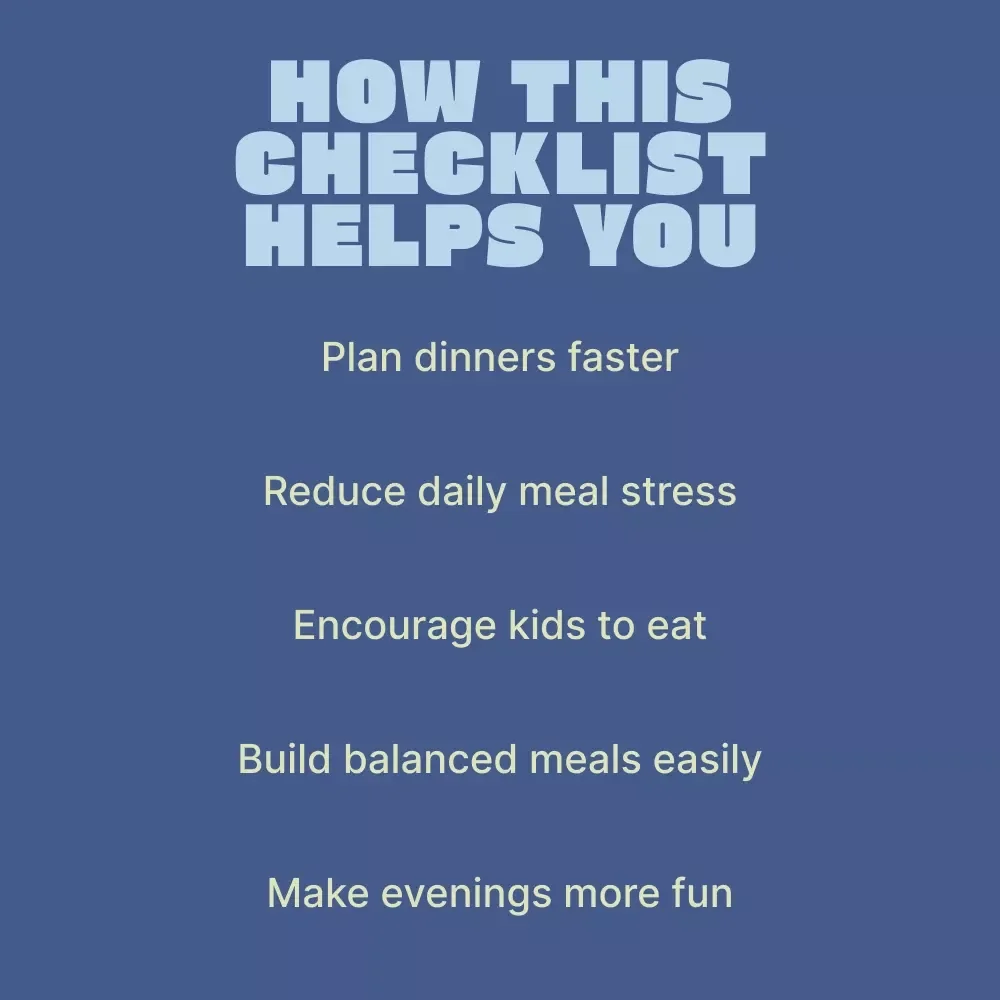 Wholesome and Fun Dinner Ideas for Kids – Printable Checklist for Easy Children Dinner Ideas, Family-Friendly Meal Planning, Stress-Free Weeknight Dinners