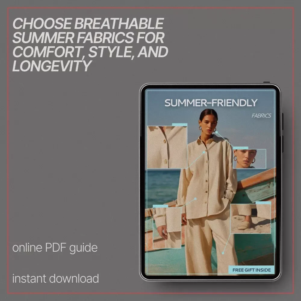 Summer-Friendly Fabrics | Practical eBook Guide to Breathable Fabrics for Summer, Stay Cool, Comfortable & Stylish in Hot Weather