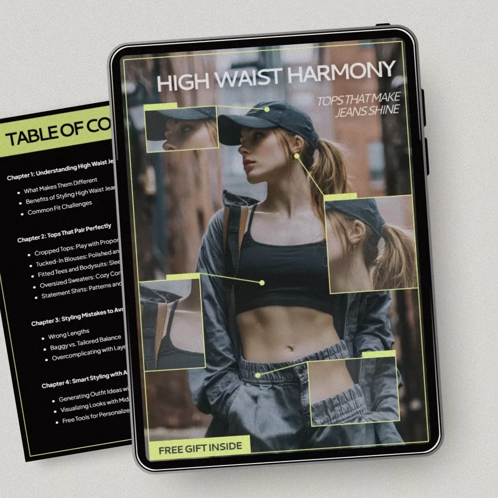 High Waist Harmony: Tops That Make Jeans Shine | Style Guide for What Tops Work With High Waist Jeans | Digital Fashion Guide