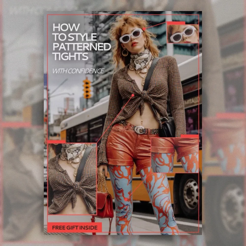How to Style Patterned Tights with Confidence – Fashion Styling Guide with Outfit Ideas for Patterned Tights, Workwear & Casual Looks, Digital Download