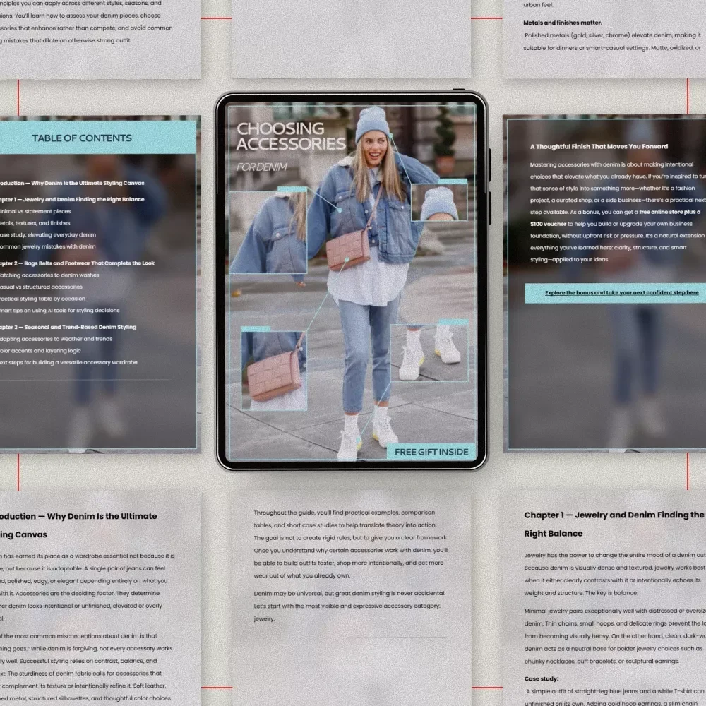 Choosing Accessories for Denim – A Practical Styling Guide Answering What Accessories Match Denim | Digital Fashion Guide & Everyday Outfit Companion