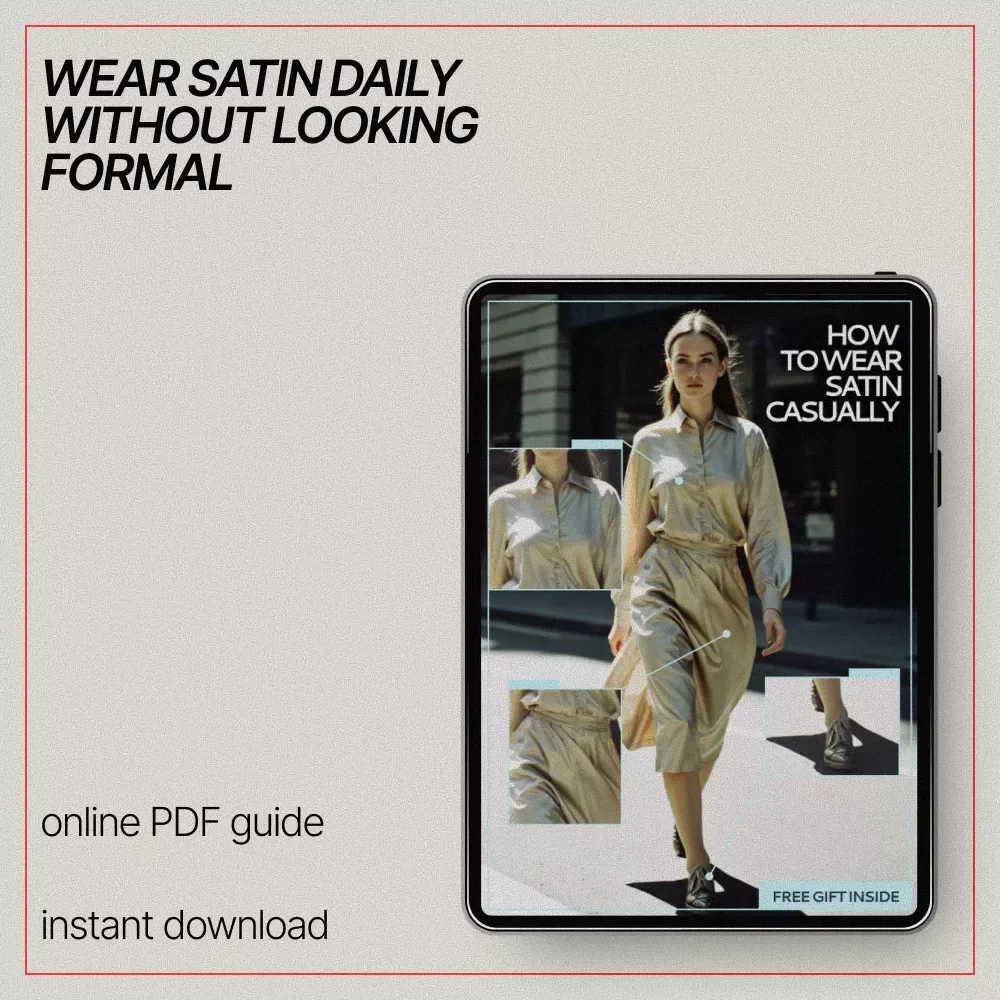 How to Wear Satin Casually – Everyday Style Guide for Modern Outfits | How to Wear Satin Without Looking Formal | Digital Fashion Guide