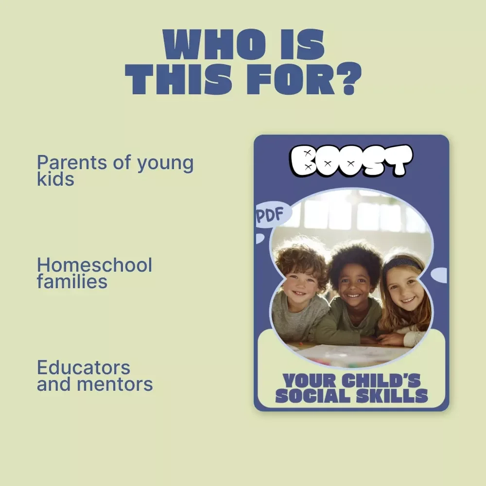 Boost Your Child’s Social Skills – Practical Parent Guide with kids social skills development tips | Digital Download for Confident, Kind Kids