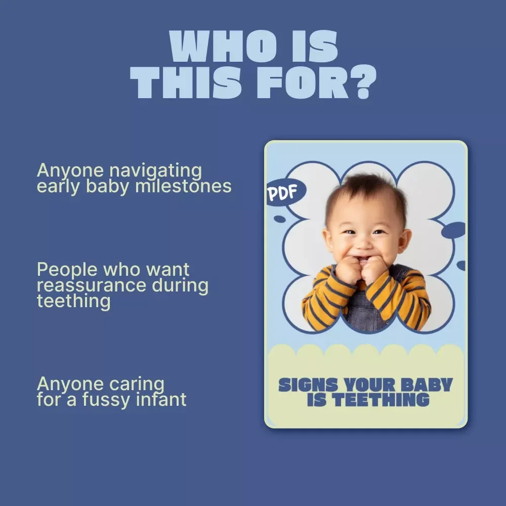 Signs Your Baby Is Teething | Printable Checklist for New Parents | signs baby is teething Guide