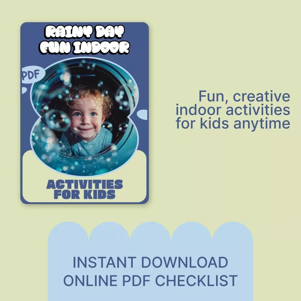 Rainy Day Fun Indoor Activities for Kids – Printable Guide for Screen-Free Indoor Play, Crafts, Learning Games & Creative Family Fun