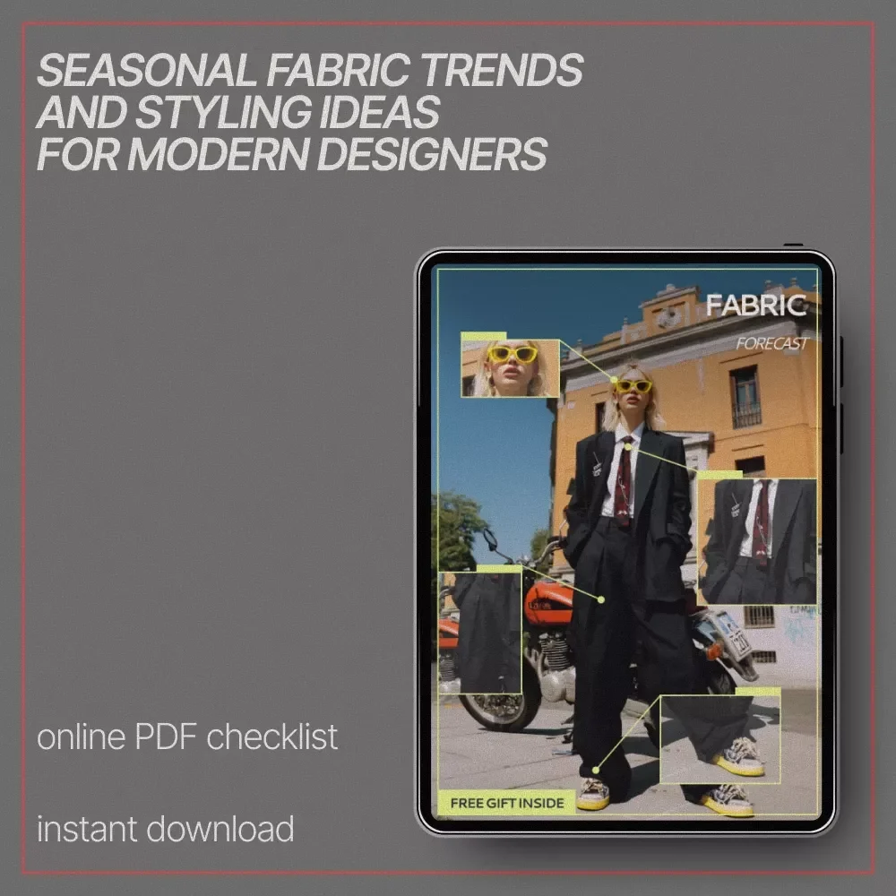 Fabric Forecast – Seasonal Fabric Trends Checklist | What Fabrics Are Trending This Season | Fashion Design & Styling Digital Download